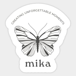 Saya memilih kupu-kupu cantik pada kaos mika T-Shirt Sticker